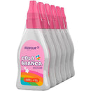 Cola Escolar 90g Branca Cores Magicas Pct.c/06