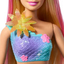 Barbie Fantasy Sereia Flores Mágicas Loira Com Transformação