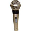 Microfone C/fio Sm-58 P4 Dinamico Champanhe Leson
