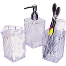 Utensílios Para Banheiro Kit Banho Glamour 3pcs Cristal