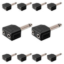 Adaptador P10 Mono Macho Para 2 P2 Mono Femea Storm 10 Un.