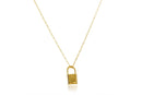 Colar Corrente Cartie Com Pingente De Cadeado Folheado Em Ouro 18k