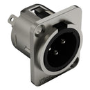 Conector  Xlr Macho Wc 1033 Mp Bk Ni 3p Painel Wireconex 10 Unidades