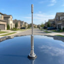 Haste Antena De Teto Automotiva Cromada Universal Em Metal Alumínio