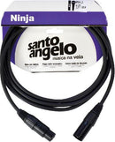Cabo Para Micro. 0,20 Mm Xlr M. / Xlr F. Ninja 10ft 3,05m Preto
