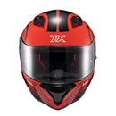 Capacete Texx Fechado Hunter Draco Preto Verm E Cinza Brilho 56