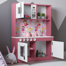 Cozinha Infantil Fogão Branco Rosa