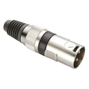 Conector Xlr Macho Linha Preto Metalico Storm  05 Unidades