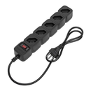 PROTETOR ELÉTRICO PARA RACK INTELBRAS EPE 205 5 TOMADAS - PRETO 4824201