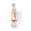 Extensao 5mt 3p  3x0,75mm 10a Branco Megatron