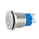 Botão On Off 19mm Prata 220v 3a C/ Led Branco 12v Storm