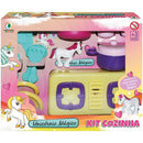 Brincando De Casinha Unicórnio Mágico Kit Cozinha Com Acessórios