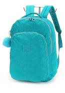 Mochila De Costas Escolar Verde Up4you Com Chaveiro Pompom