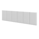 Cabeceira Casal Laura 1,40 Almofadada Corino Branco