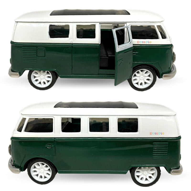 Carrinho Miniatura Kombi De Plástico Rígido Abre A Porta