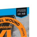 Cordas Para Guitarra D Addario Xl Nickel Wound Exl110-b .010-.046 Com Corda Extra Pl010