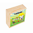 Brinquedo Pedagógico Torre Inteligente De Madeira - 18 Placas E 63 Peças