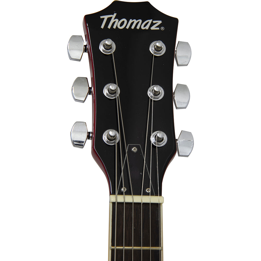Guitarra Elétrica Sg De Madeira Maciça Thomaz Teg 340 Vinho