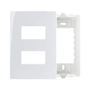 Placa 4x2 2 Postos Horiz Sep Br C/sup Sleek Margirius