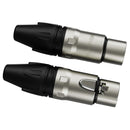 Conector Xlr Femea Wc 1003 Fl Bk Ni 3p 5un Wireconex