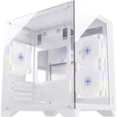 Gabinete Gamer Fortrek Clarity Branco Lateral Vidro