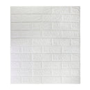 Placa Decorativa Papel de Parede Texturizado Branco 70X77cm