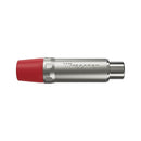 Plug Rca Femea Nickel Vermelho 10 Un Wireconex