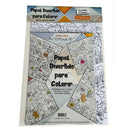 Brinquedo Para Colorir Papel Divertido 44x63cm 12 Folhas