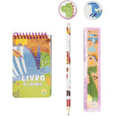Kit Escolar Dinossauros Livro + 4 Peças