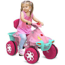 Veículo Para Bebê Smart Quad Rosa Passeio E Pedal Com Haste Direcionável
