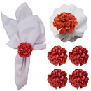 Kit 4 Porta Guardanapo Mimosa Flor Crisântemo - UN / 4