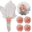 Kit 4 Porta Guardanapo Mimosa Flor Crisântemo - UN / 4