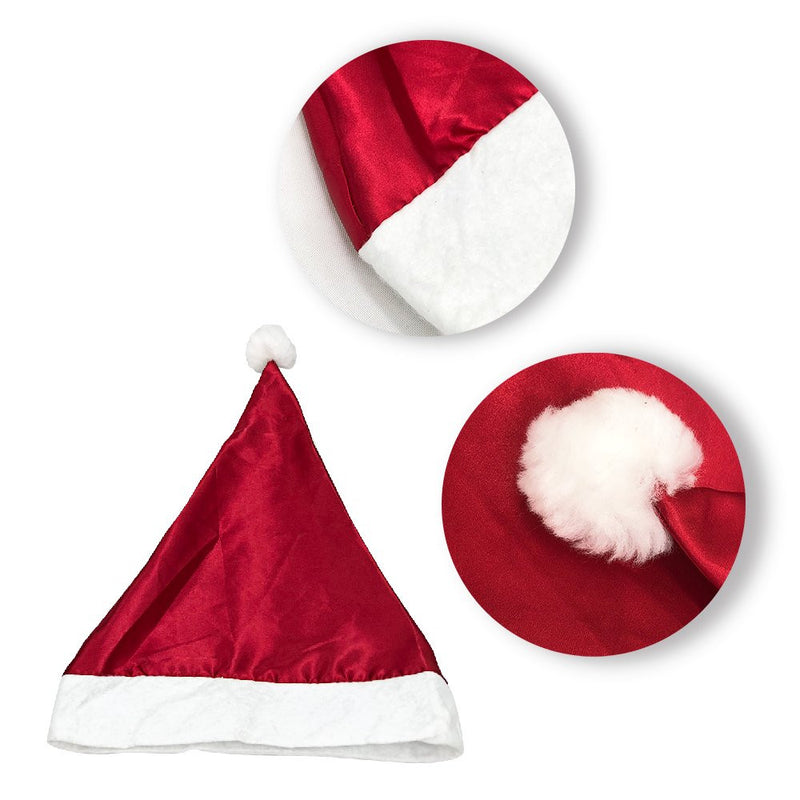 Gorro Touca De Papai Noel Linha Luxo Cetim