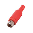 PLUG ESPECIAL RCA FÊMEA VERMELHO PLÁSTICO COM RABICHO - PC / 10