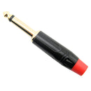 Conector P10 Mono Metal Preto Gold Storm 5 Unidades