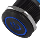 Chave Anti Vandalismo De Pulso Preta 220v/3a Com Led Azul 12v Storm