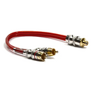 Cabo Audio Y 1fx2m Nwt Profissional Blindado Vermelho 20cm