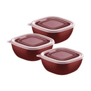 Jogo De Potes Tramontina Mixcolor 03 Peças 600ml Vermelho