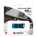 Pen Drive Kingston 64GB USB 3.2 Geração1 USB-C DT80M/64GBi