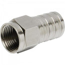 Conector F Tipo Barril Para Crimpar RG59 CONF0006 Níquel Storm - PCT / 100