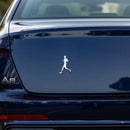 Emblema Automotivo Metal Silhueta Homen Corredora Atleta Adesivo Carro Moto Cromado