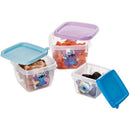 Conjunto De Potes Plásticos Stitch Com 3 Potes Quadrados Conect