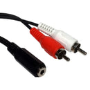 Cabo P2 Femea Stereo Para 2 Rca Níquel 1,5m Storm
