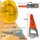 Kit Ferramentas Infantil Engenheiro Com Capacete Brinquedo