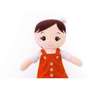 Boneca De Pelúcia Nanda Vestido Laranja 35cm