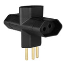 Adaptador 2p+t-34 Preto Cb Benjamim Margirius