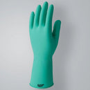 Luva Para Limpeza Soft Médio Verde Látex Flocado E Antiderrapante