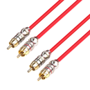 Cabo Rca Mxt Profissional Blindado 2 Rca + 2 Rca Vermelho 5mm - 03 Metros