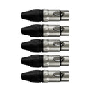 Conector Xlr Femea Wc 1003 Fl Bk Ni 3p 5un Wireconex