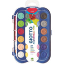 Aquarela Escolar Giotto Mini 24 Cores 23mm Com Estojo E Pincel